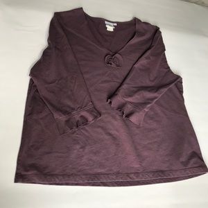 Hot Cotton Ladies 1X tee purple